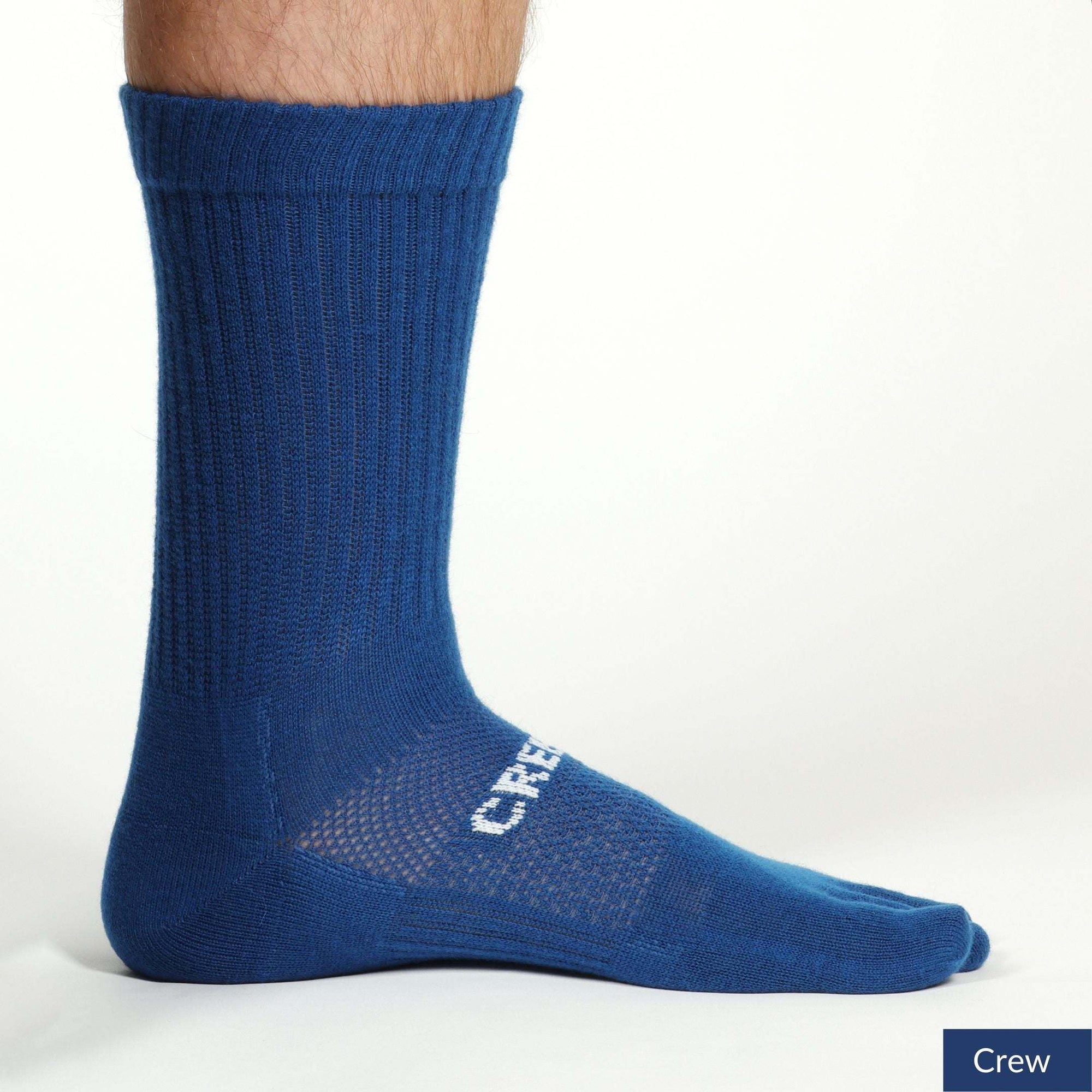creepers socks merino toe socks in blue crew