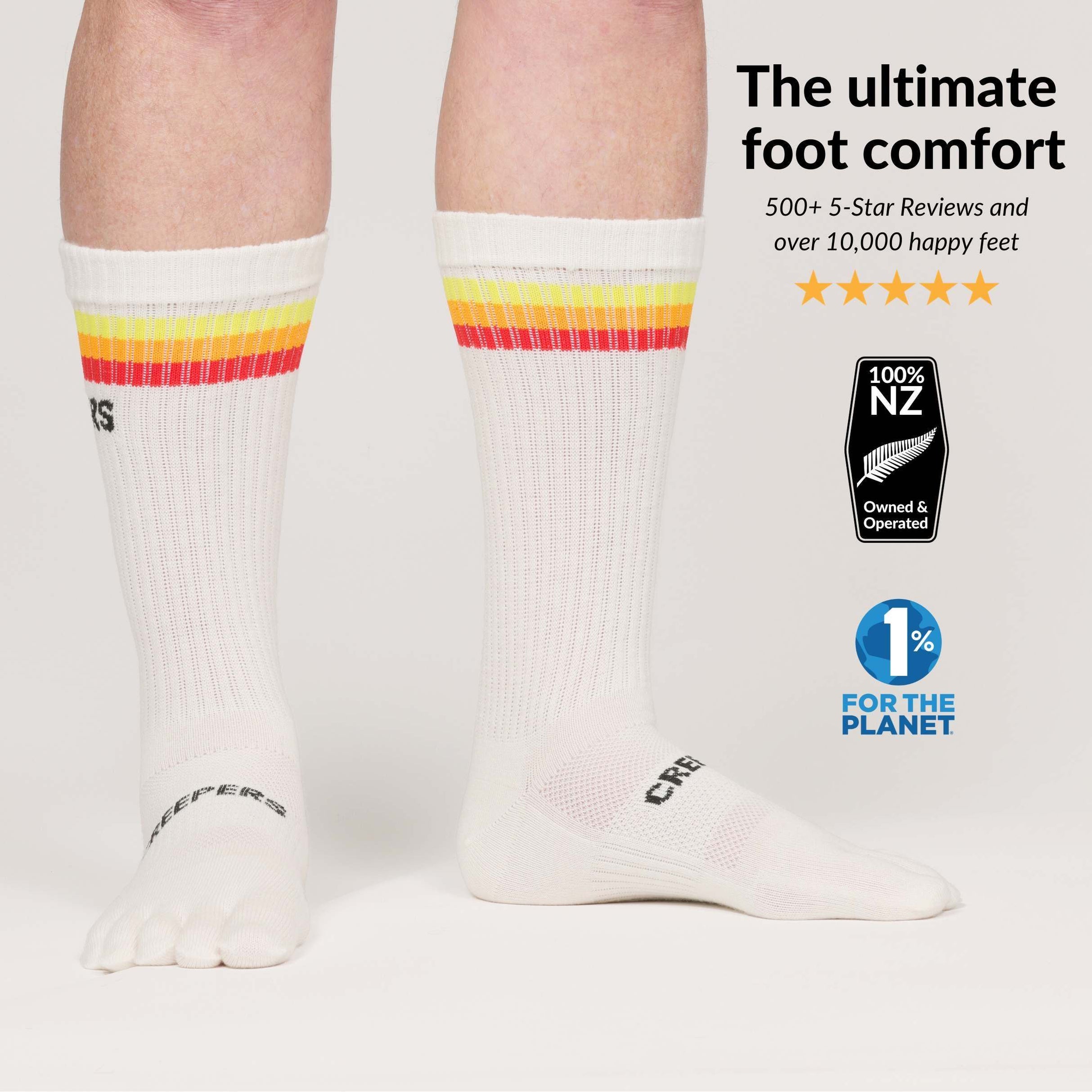 Morning Glory, Merino Wool Toe socks | Limited Edition #2 | Creepers Socks