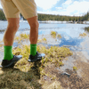 creepers green merino toe socks